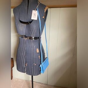 HOBO genuine leather tranquil blue small crossbody purse